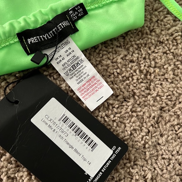 2 Neon PrettyLittleThing String Bikini Tops - Picture 6 of 6